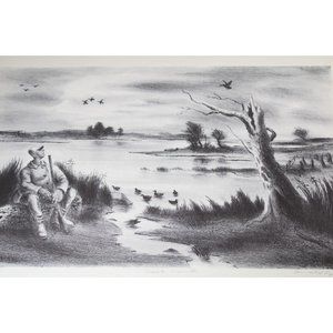 Duck Hunter Print Arnold Blanch Vintage 66240